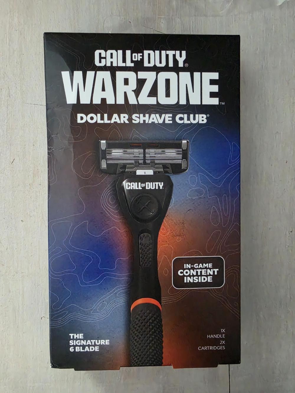 Dollar Shave Club Call of Duty Warzone 6-Blade Razor - Black & Orange